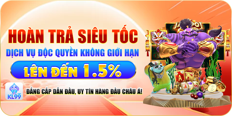 Banner khuyến mãi hoàn trả tiền cược KL99ws