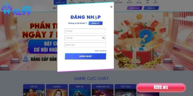 Hướng dẫn cách đăng nhập KL99 chi tiết