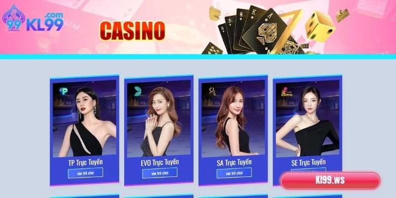 Tổng hợp các nhà phát hành game casino trực tuyến tại KL99